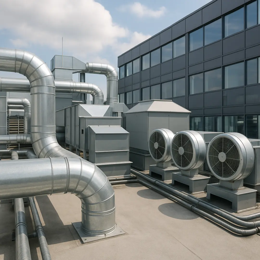 HVAC System on Office Building Roof